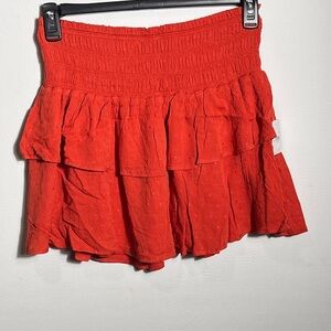 Altar’d State Rust Red Tiered Skirt Large NWT